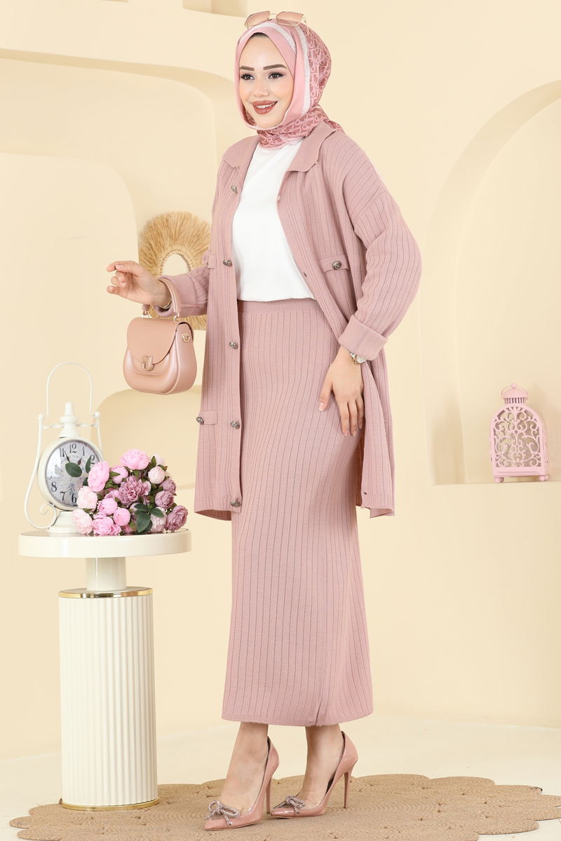 طقم بيج وردي 2756AYD574-MS