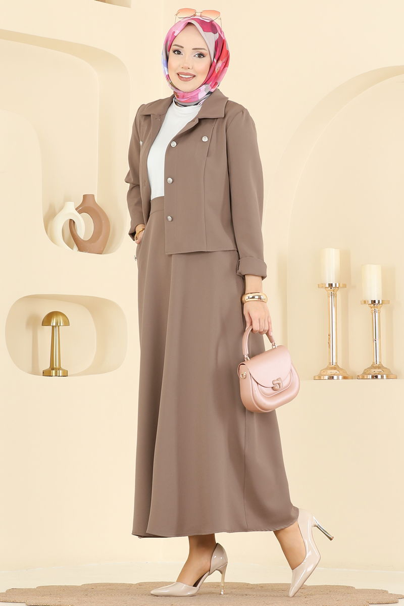 طقم بيج غامق 2776SL432-MS