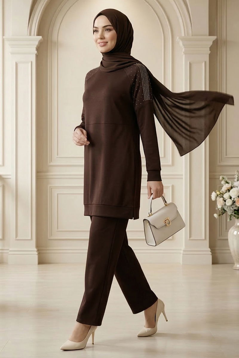 طقم بني 2795AYD969-M