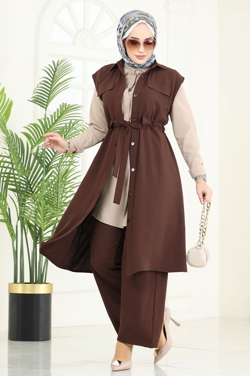 طقم بني 3017BLU797-MS