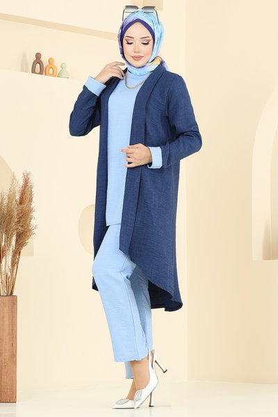 H.B.S. - Combined 3129HBS856-MS Navy Blue & Baby Blue - 428056