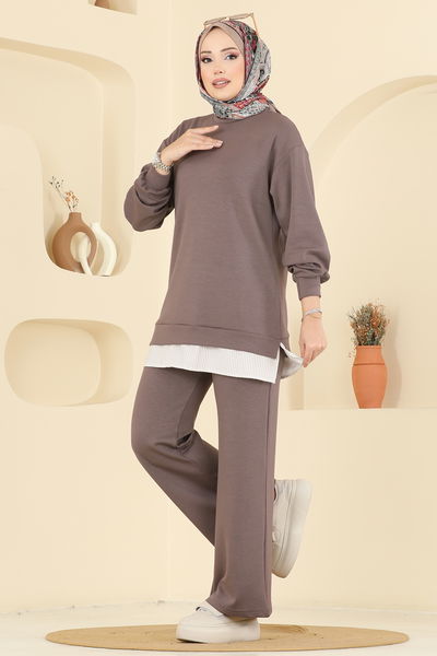 H.B.S. - طقم بيج غامق 3246HBS856-MS - 418257