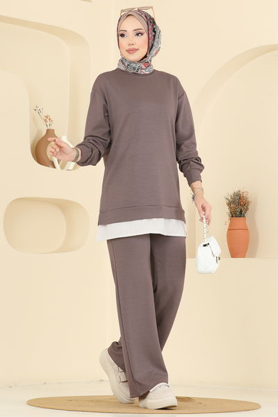 H.B.S. - طقم بيج غامق 3246HBS856-MS - 418259