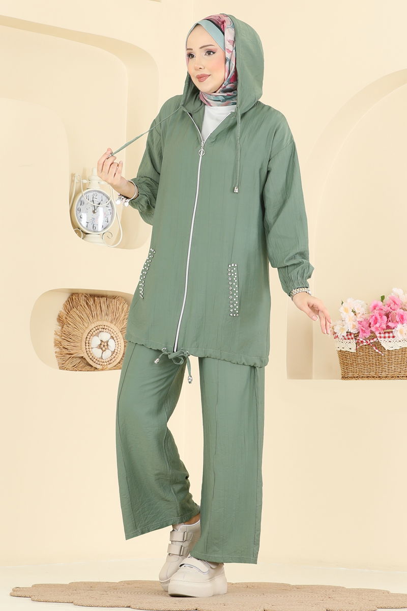 طقم أخضر عشبي 3257HBS856-MS