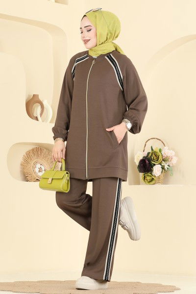 H.B.S. - طقم بيج غامق 3287HBS856-MS