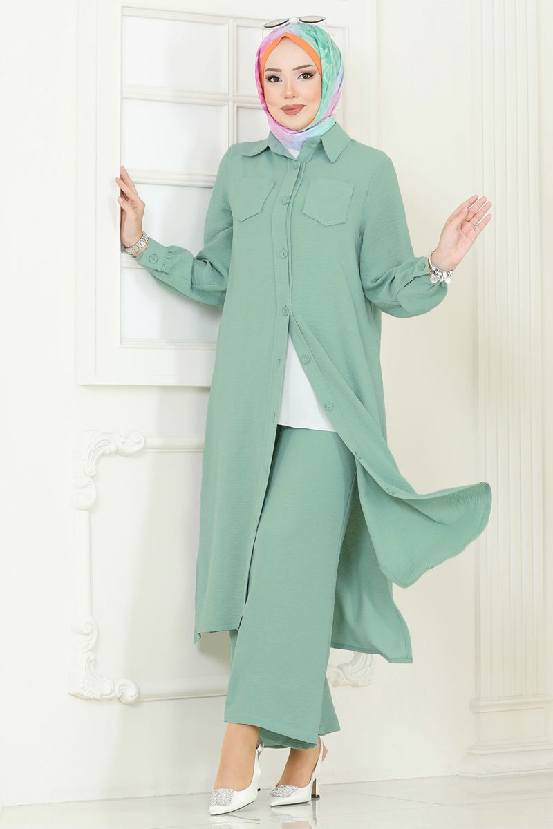 طقم اخضر فاتح 388DVL817-MS