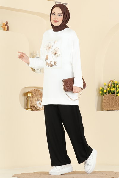 U.Z. - Combined 3998UZ662-MS Ecru & Black - 426087