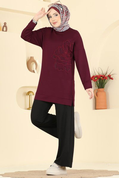 U.Z. - Combined 3999UZ662-MS Burgundy & Black