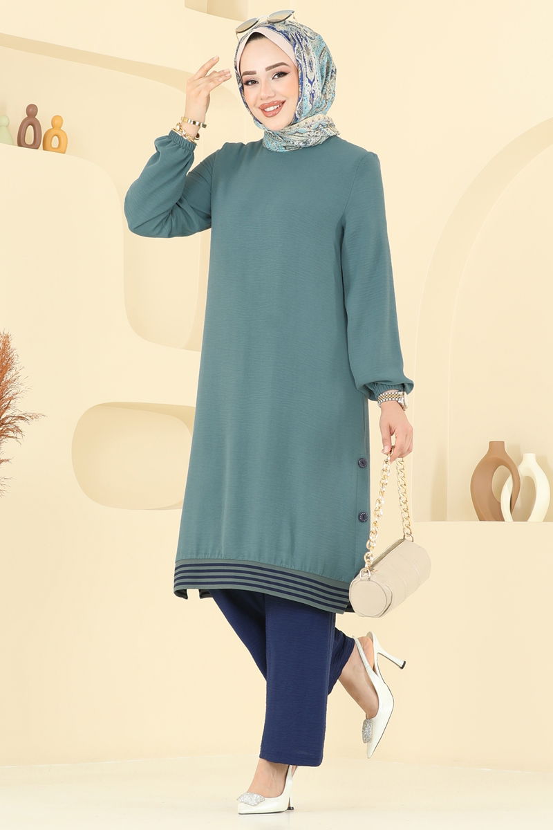 Combined 418DVL817-MS Mint&Navy Blue