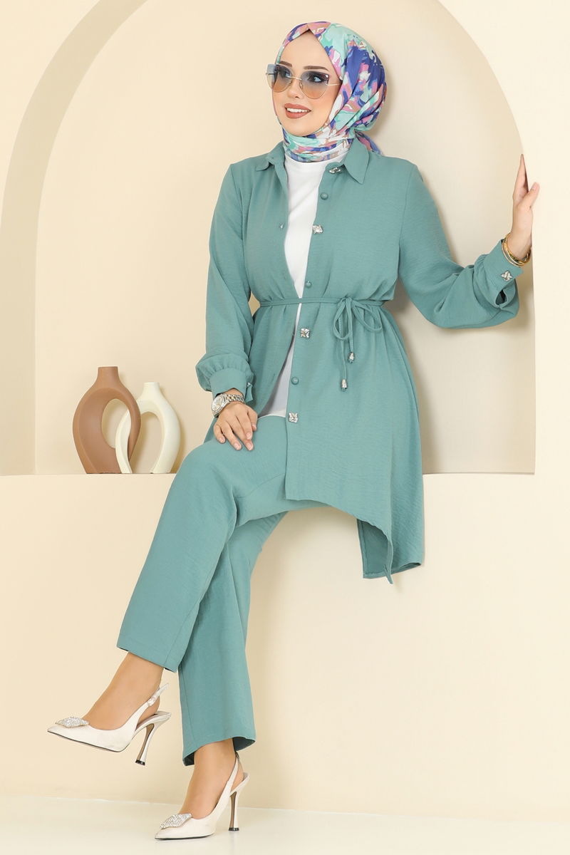 طقم أخضر باهت 426DVL817-MS