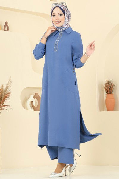 D.V.L. - طقم ازرق 446DVL817-MS