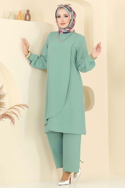 D.V.L. - طقم أخضر باهت 448DVL817-MS