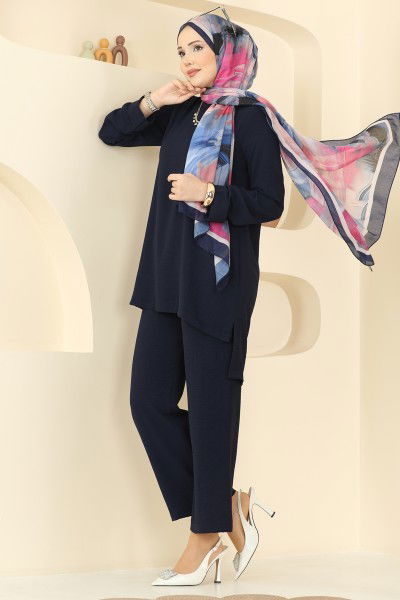 B.M.R. - Combined 5008BM387-MS Navy Blue