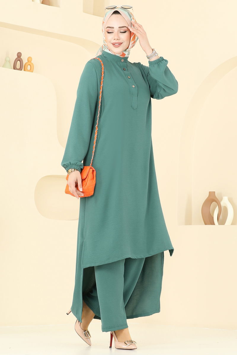 طقم أخضر باهت 6023UZ662-MS