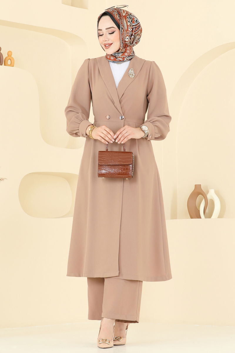 طقم بيج غامق 6223BSK463-MS