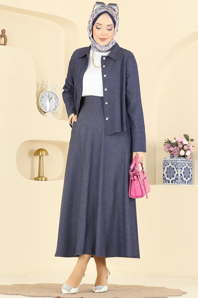 B.İ.S.S.K. - طقم جينز غامق 6287BSK463-MS - 428895