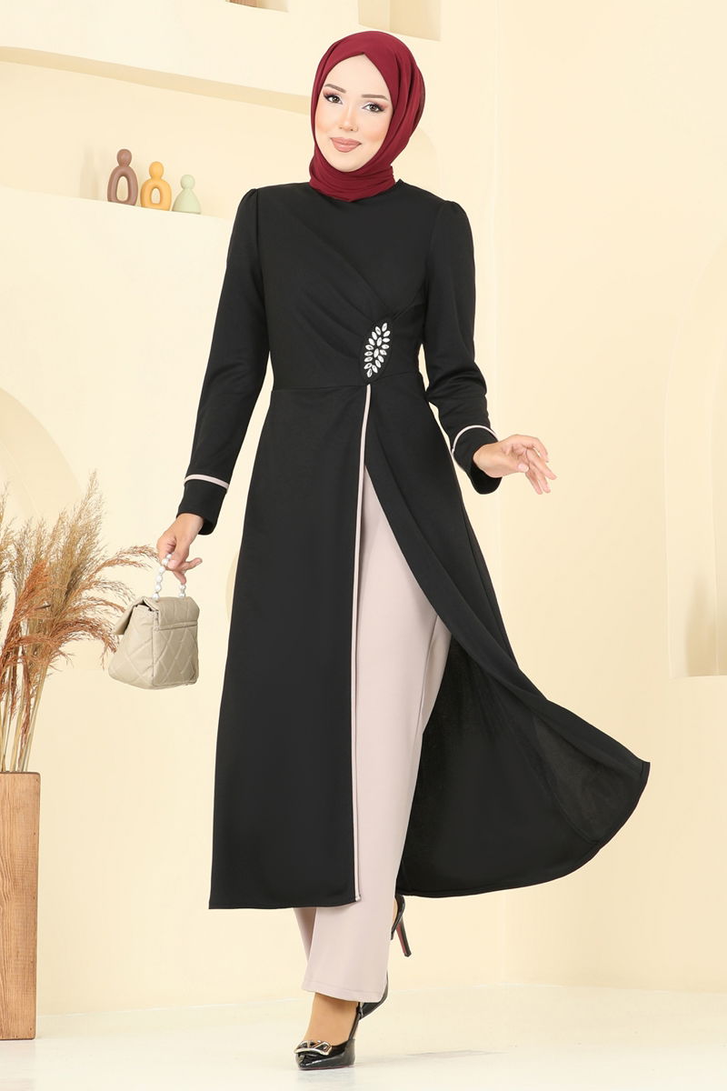 طقم أسود وبيج ASM2816-MS