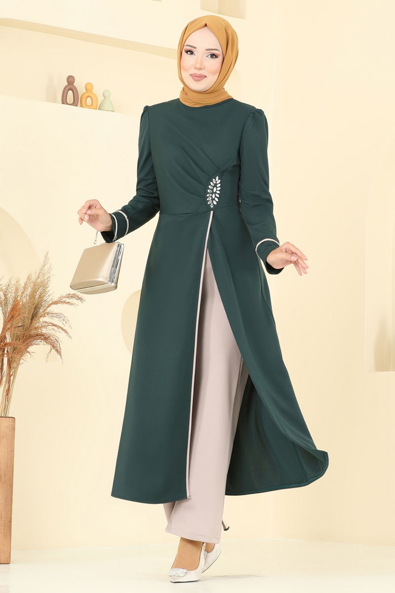 طقم زيتي وبيج ASM2816-MS