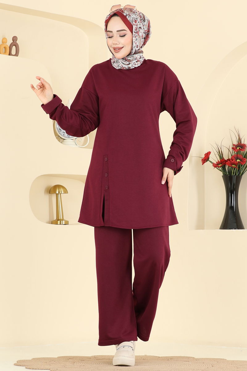 طقم خمري غامق PL9181-MS