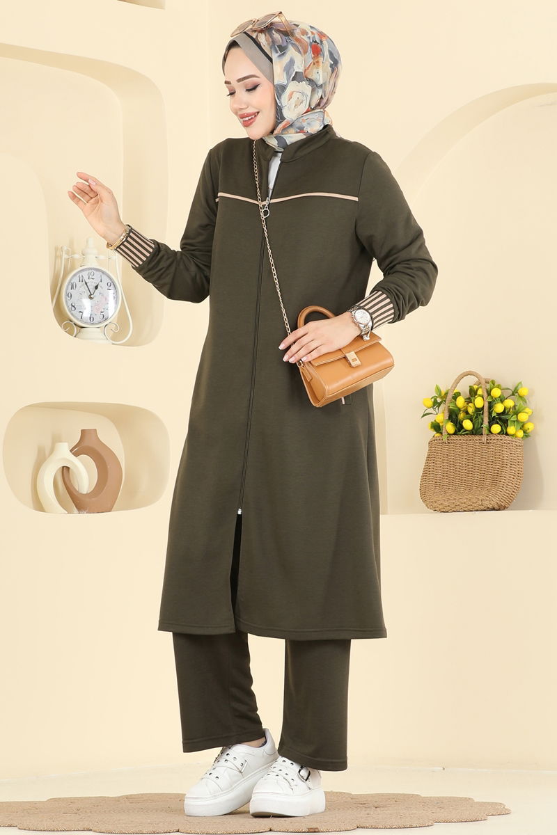 طقم اخضر عفني PL9185-MS