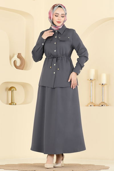 P.L. - طقم رمادي غامق PL9187-MS - 417696