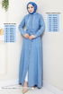 De L'Avant Boutonné Jeans Robe 25021MTS1095-L Ouvert Jeans - Thumbnail