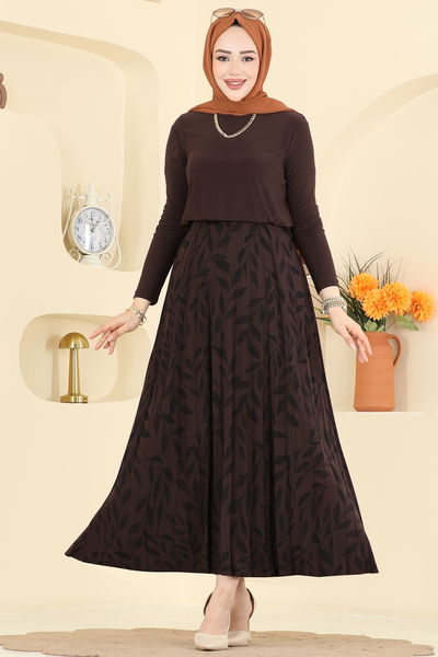 Z.N.N. - Desenli İkili Etek Takım 5580ZNN863-MS Kahve - 428620