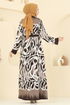 Desenli Üçlü Viskon Takım 0345BG354-MS Desen 1 Kahve - Thumbnail