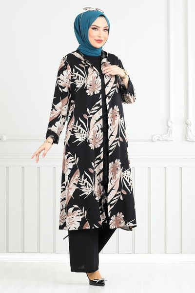 MRV B.G.S. - Desenli Viskon Takım 4030BGS895-M Siyah - 352620