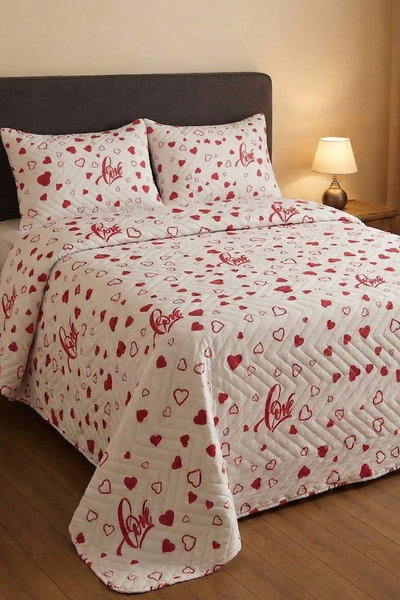 H.B. - Dokuma Pike Takım 1009HB1195-MS Desen4 Kırmızı - 430682