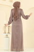 Drape Detaylı Simli Abiye 2829ELCK1161-MS Vizyon - Thumbnail