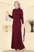 Dress 0012MT581-MS Burgundy - Thumbnail