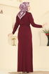Dress 0012MT581-MS Light Burgundy - Thumbnail