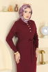 Dress 0012MT581-MS Light Burgundy - Thumbnail