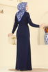 Dress 0012MT581-MS Navy Blue - Thumbnail