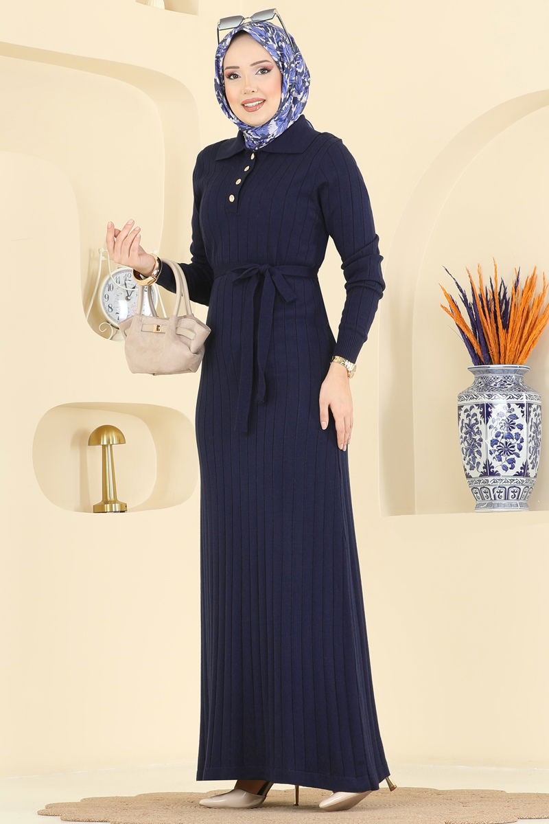 Dress 0012MT581-MS Navy Blue