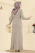 الفستان بيج 0012MT581-MS - Thumbnail