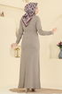 الفستان بيج 0012MT581-MS - Thumbnail