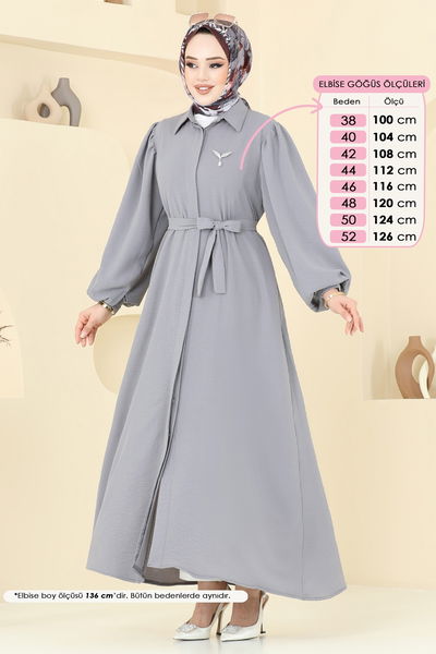 B.G.S. - Dress 0037BG354-MS Gray - 365073
