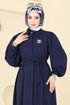 Dress 0037BG354-MS Navy Blue - Thumbnail