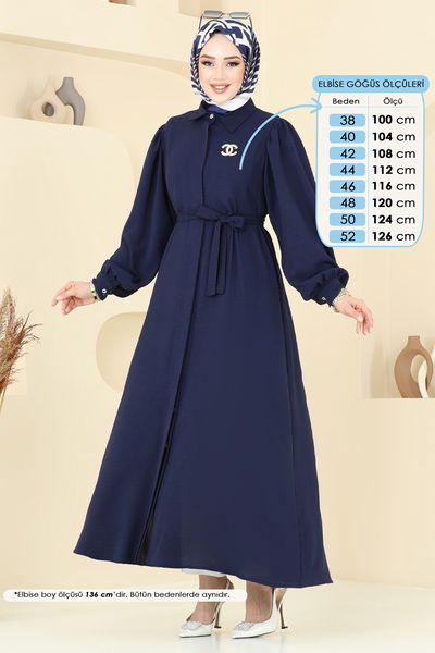 B.G.S. - Dress 0037BG354-MS Navy Blue - 365088