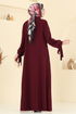Dress 0039BG354-MS Burgundy - Thumbnail