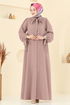 الفستان بيج غامق 0039BG354-MS - Thumbnail