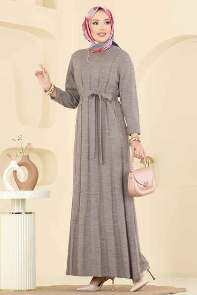 M.T. - الفستان بيج غامق 004MT581-MS - 415288