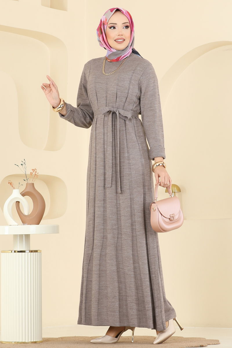 الفستان بيج غامق 004MT581-MS