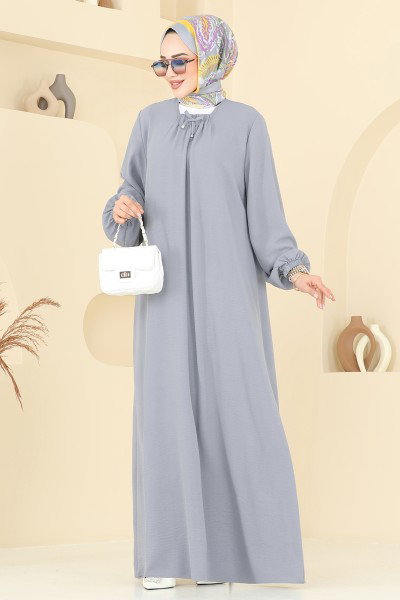 M.R. - Dress 011MR1078-MS Gray
