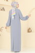 الفستان رمادي 011MR1078-MS - Thumbnail