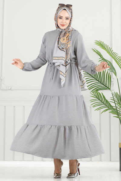 M.R. - Dress 024MR1078-MS Gray - 383925