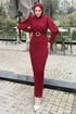 Dress 0414ALGK1170-MS Burgundy - Thumbnail