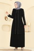 الفستان أسود 0500ORG1169-MS - Thumbnail